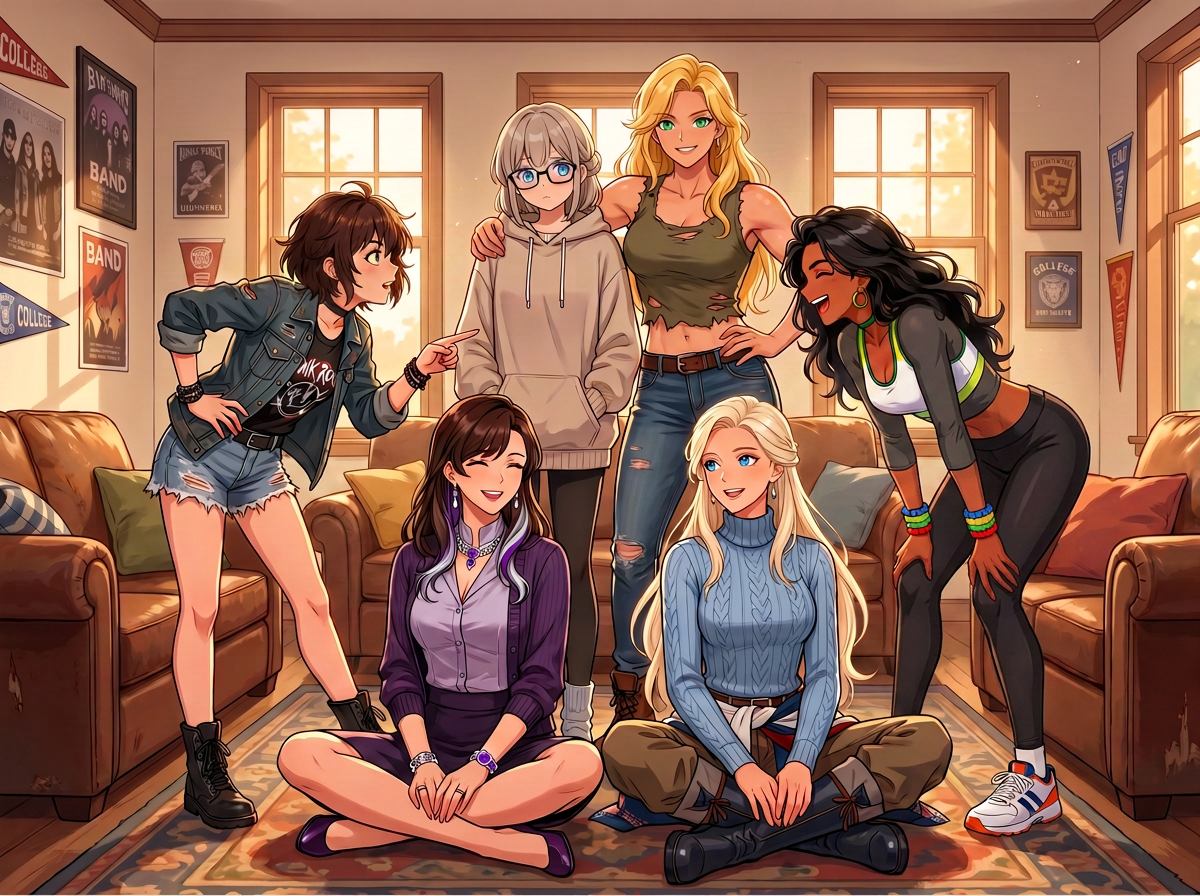 Cover art for Mercedes Girls Want a Piece of You?!, a romance scenario on AI Dungeon