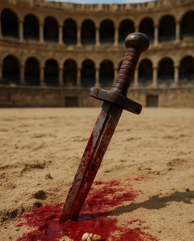 Cover art for Gladiator: Death or Glory. , a historical scenario on AI Dungeon