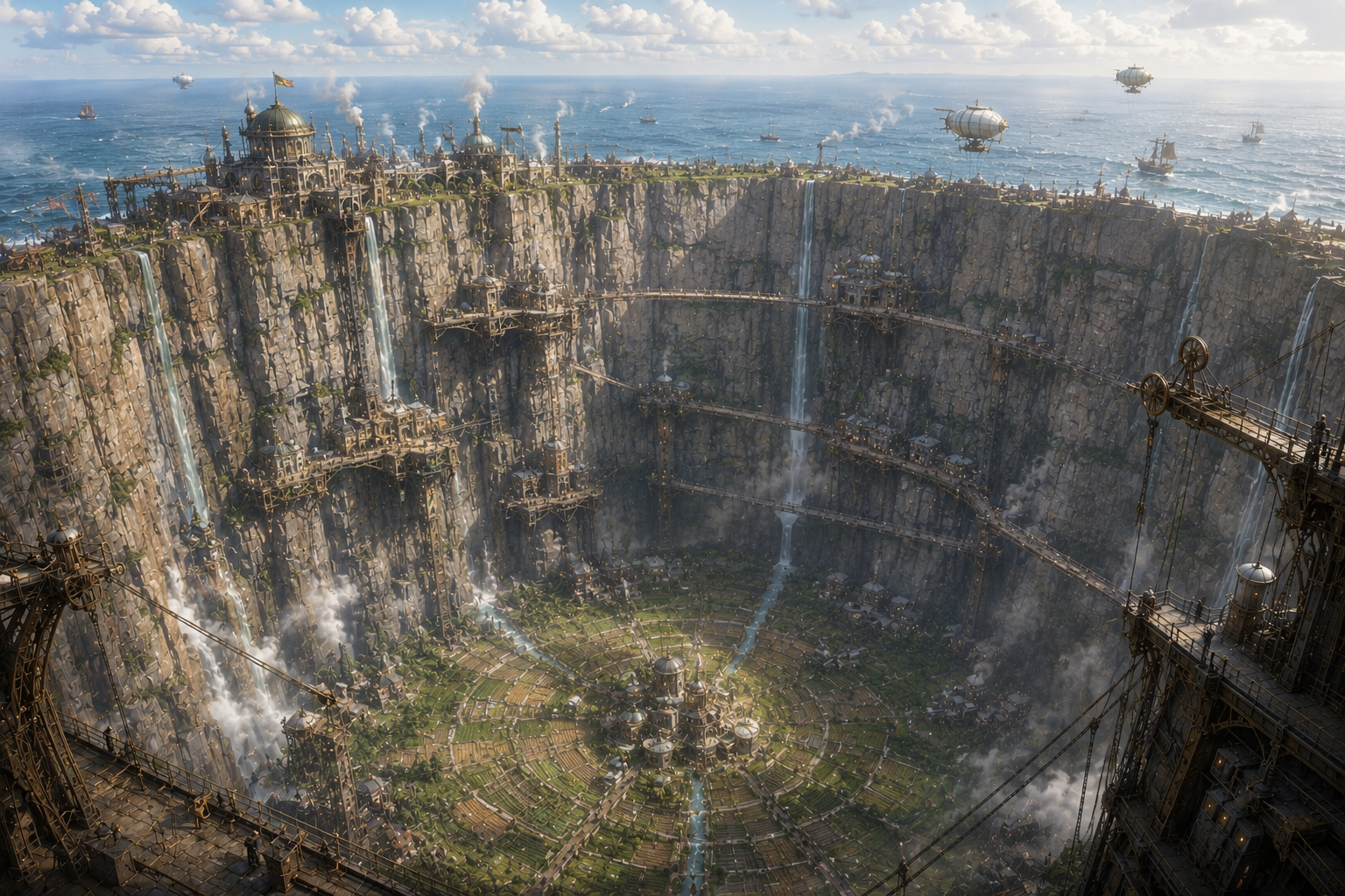 Cover art for Life in Volgara Crater, an aerial world on Voyage