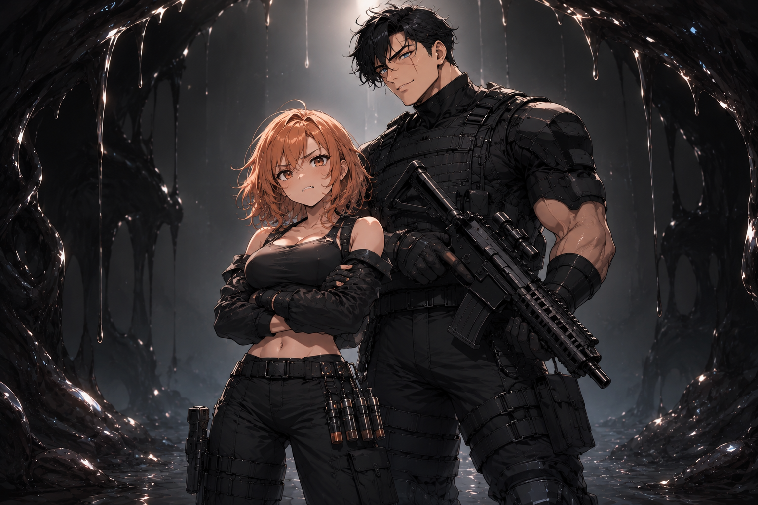 Cover art for The Pit, a romance scenario on AI Dungeon