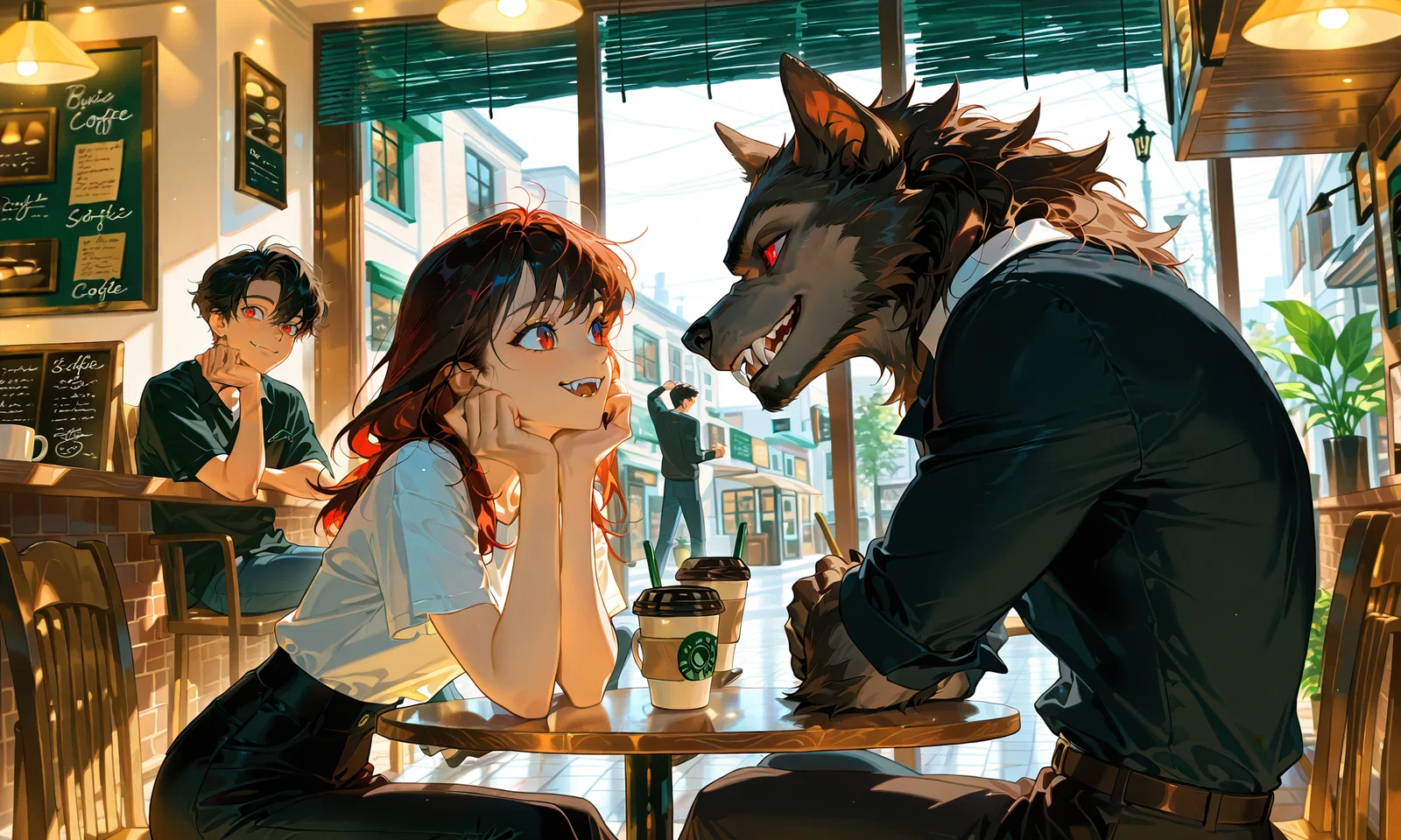 Cover art for Monster Coffee Shop (Toolbox Version), a coffee shop scenario on AI Dungeon