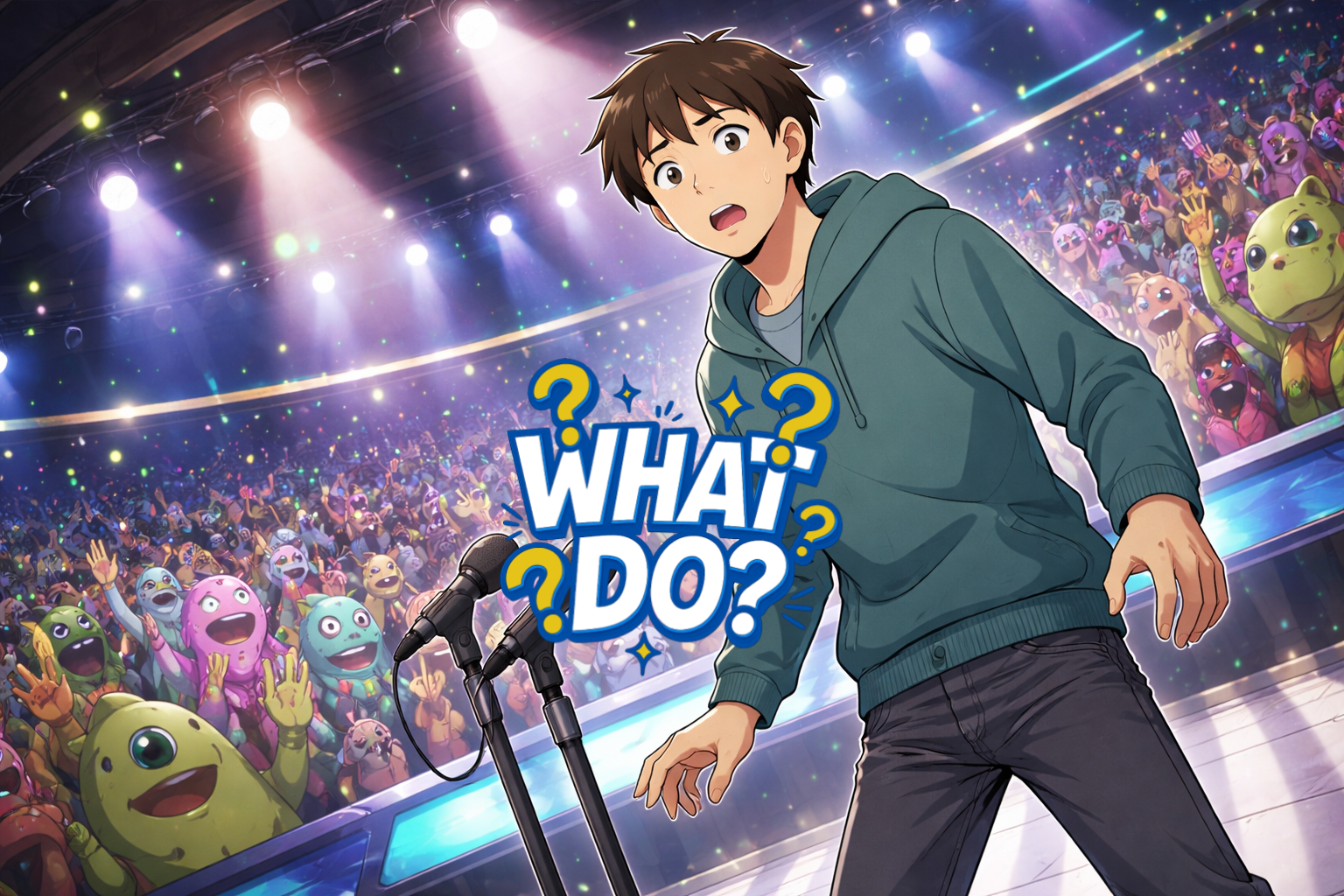Cover art for ❓What Do? #18: Human's Got Talent, a sfw scenario on AI Dungeon