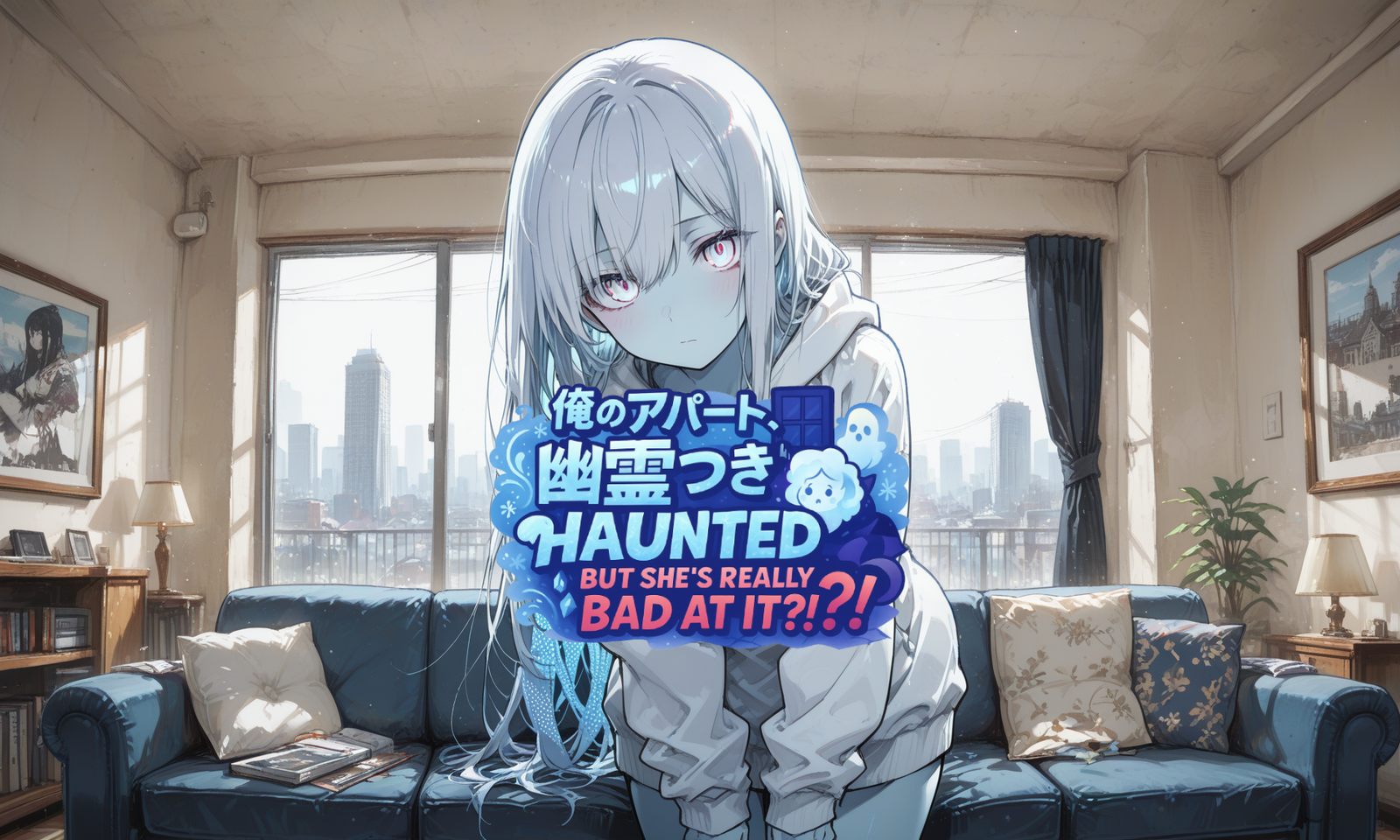 Cover art for 🎈FridayFunsies: Haunted (But She's Really Bad At It!?), an anime scenario on AI Dungeon