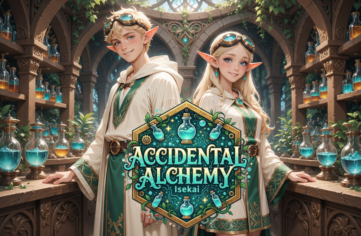 Cover art for 📱Accidental Alchemy: Isekai 📱 (IS 🎭), an isekai scenario on AI Dungeon