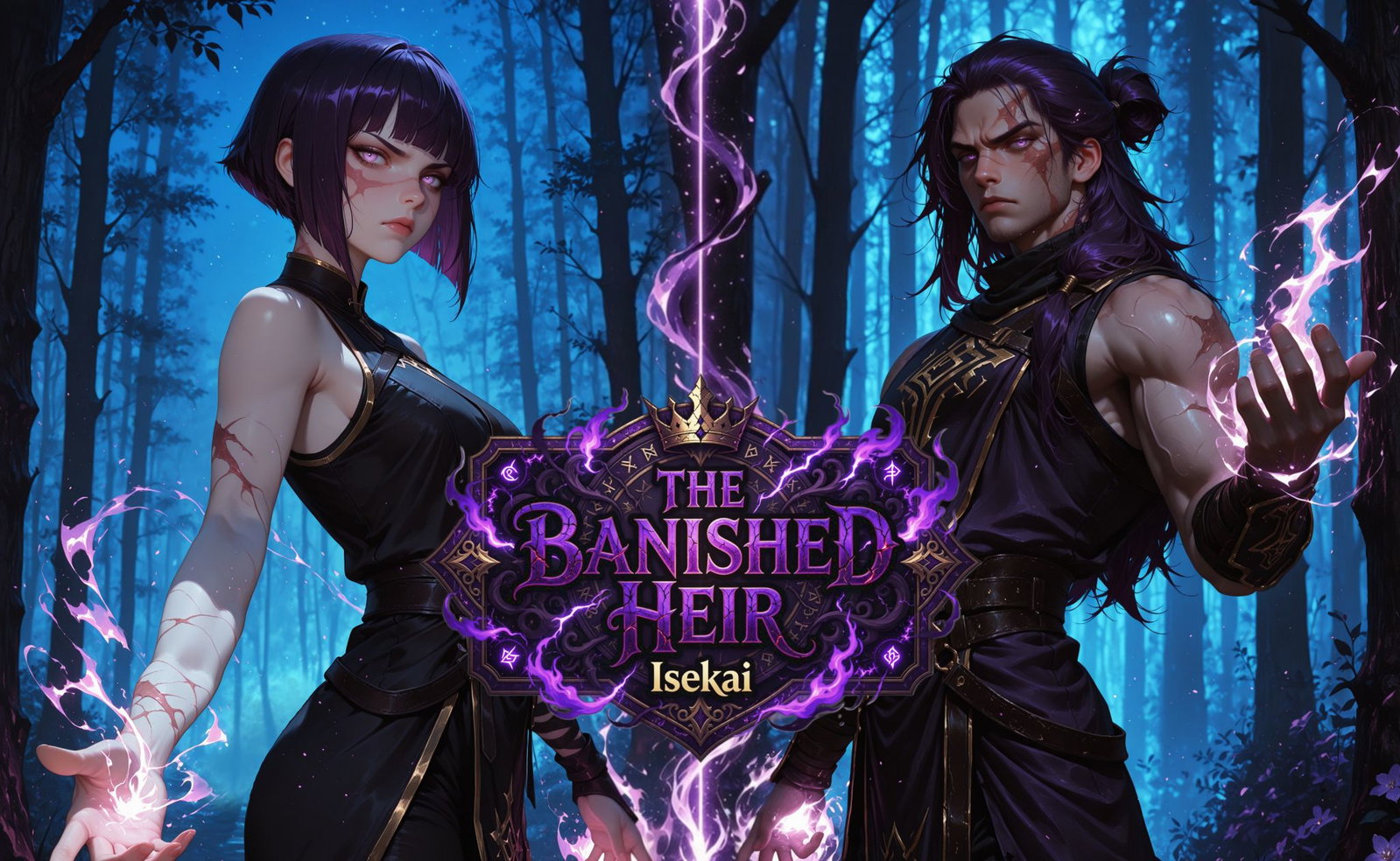 Cover art for ✨ The Banished Heir: Isekai 🖤 (IS 🎭), a gothai scenario on AI Dungeon