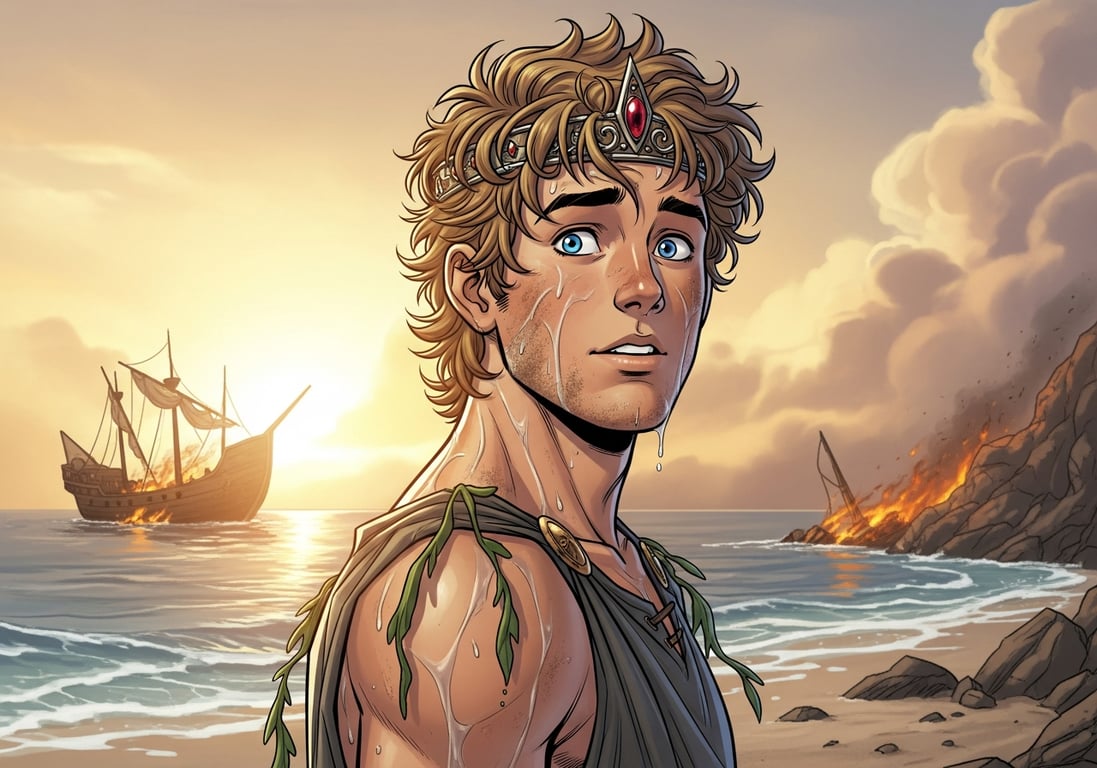 Cover art for Rescue Prince Caelan of Eldermere, a meet cute scenario on AI Dungeon