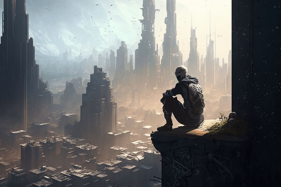 Cover art for Shadows Over Nullport, a cyberpunk scenario on AI Dungeon
