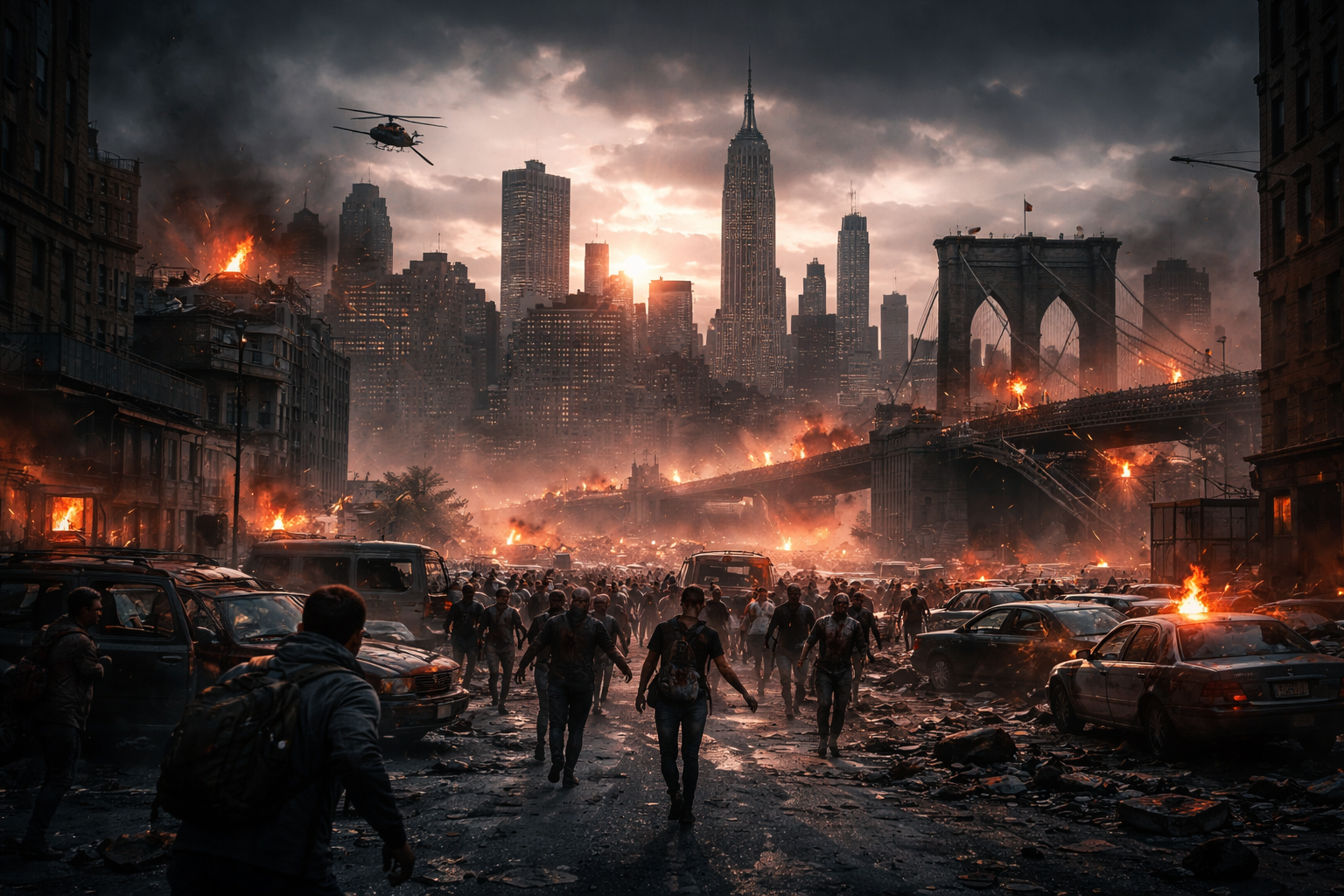 Cover art for World War Z: The Beginning , an adventure scenario on AI Dungeon