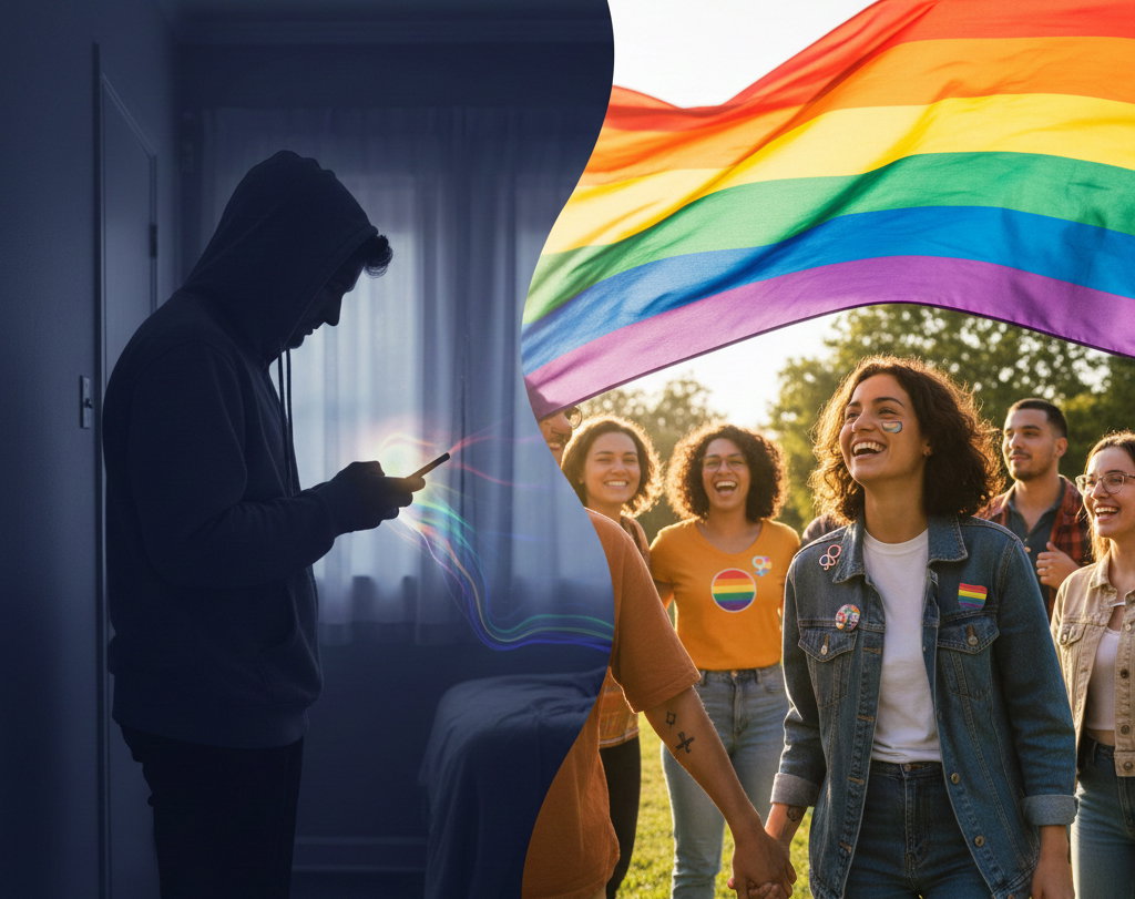 Cover art for Hide or Reveal? 🏳🌈, a lgbtq scenario on AI Dungeon