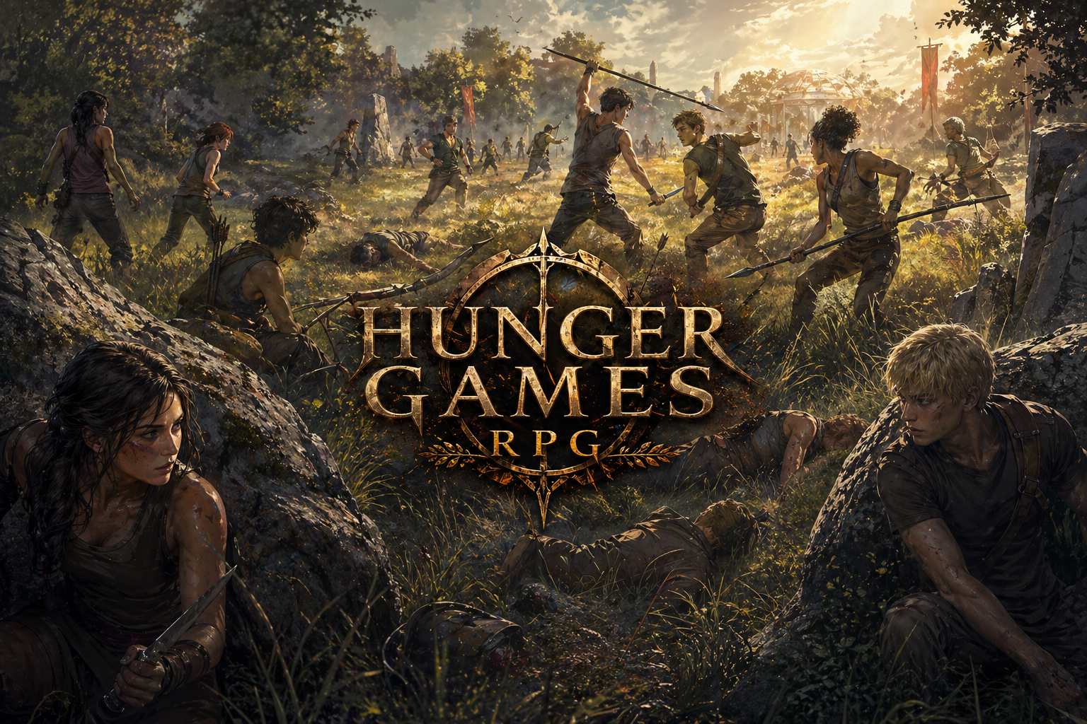 Cover art for HUNGER GAMES RPG, a survival world on Voyage