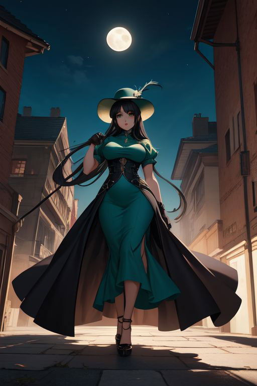 Cover art for The Venomous Lady of the Night, a superhero scenario on AI Dungeon