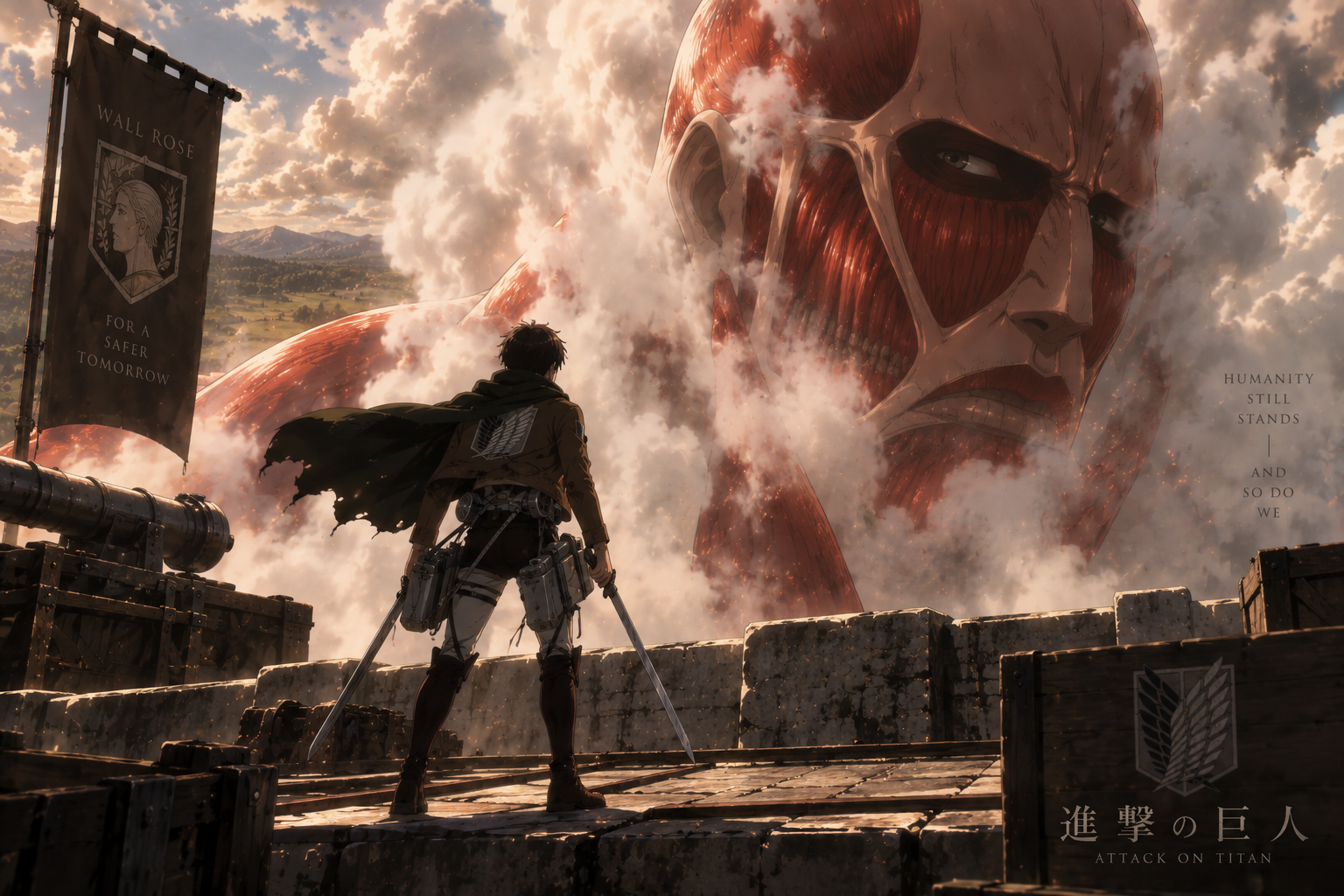 Cover art for Attack on Titan: A Soldier's Fate, an attack on titan scenario on AI Dungeon