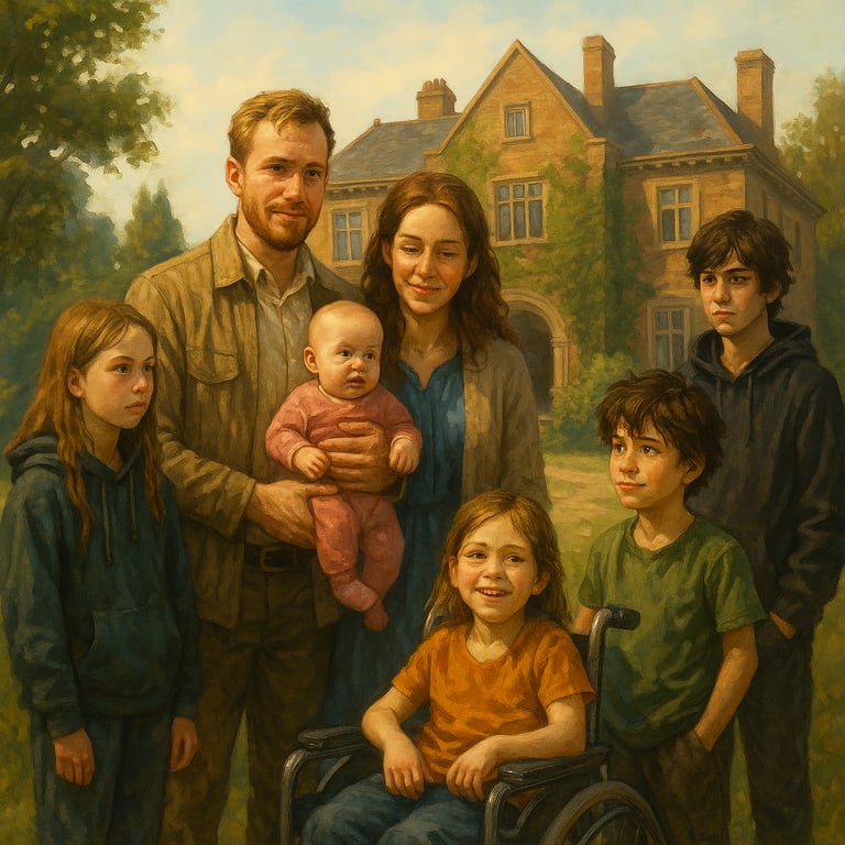 Cover art for The Manor of Second Chances, a found family drama scenario on AI Dungeon