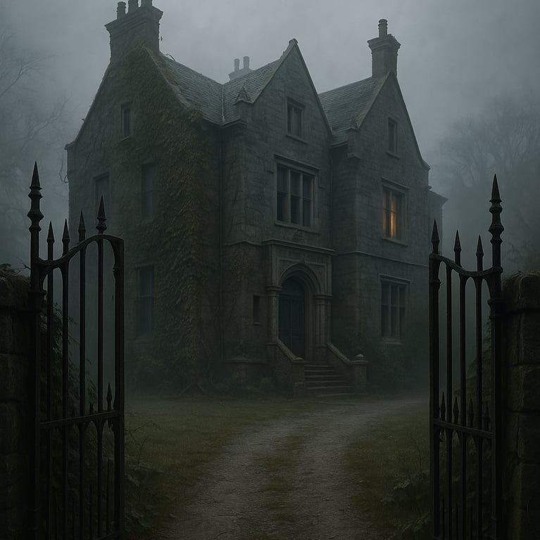 Cover art for The House They Built , a gothic romantic horror scenario on AI Dungeon