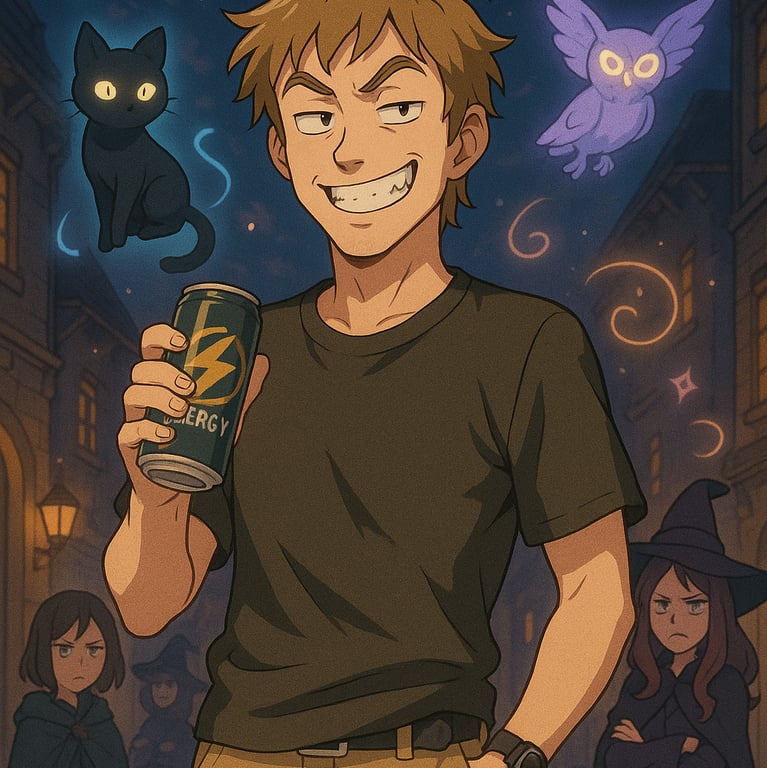 Cover art for Witch’s summoned familiar: Kyle , a just for laughs scenario on AI Dungeon