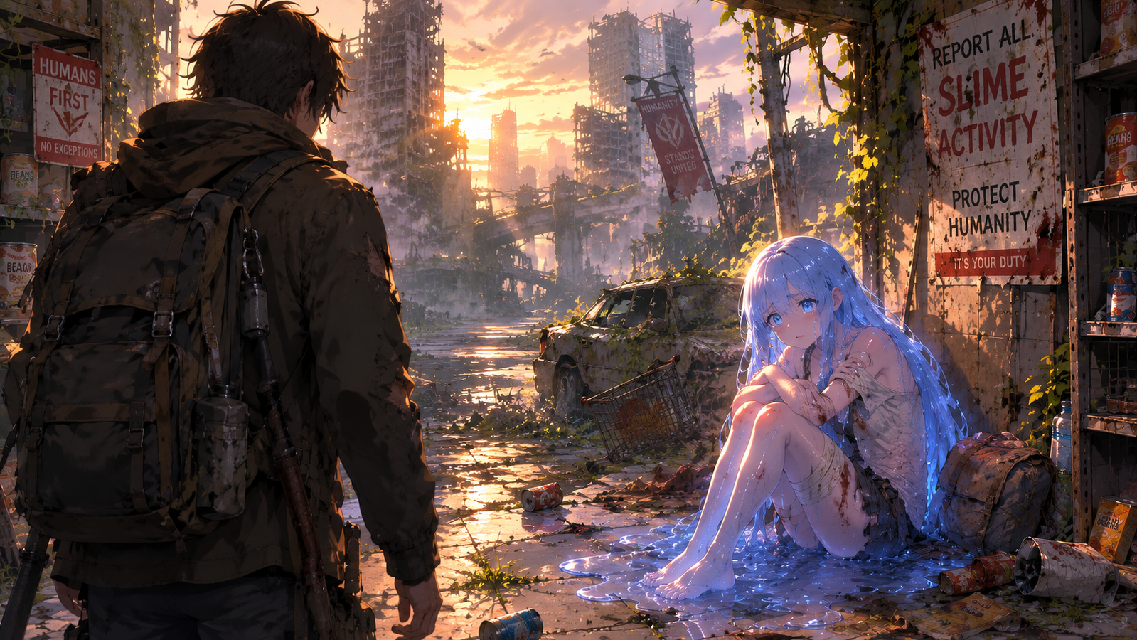 Cover art for Hope's End, a post apocalypse scenario on AI Dungeon