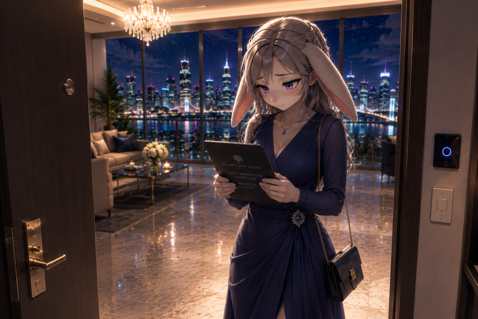 Cover art for Hired for the Evening, an anthro scenario on AI Dungeon