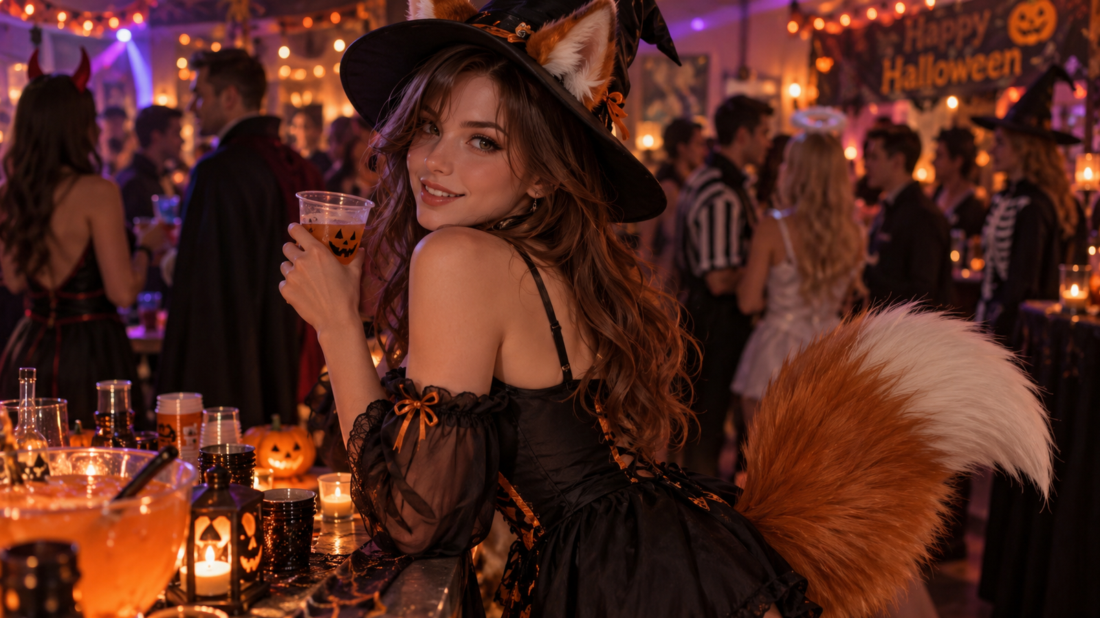 Cover art for Just for Tonight, a halloween scenario on AI Dungeon