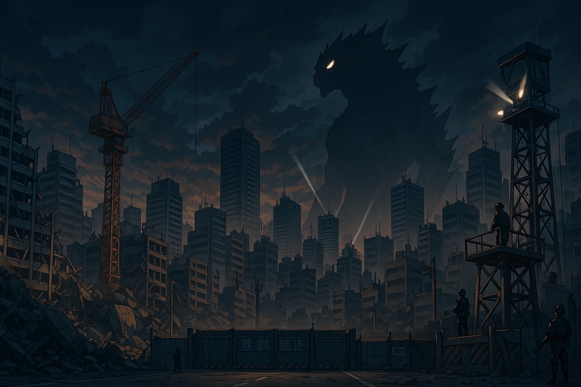 Cover art for Kaiju: The Monster Within, a kaiju scenario on AI Dungeon
