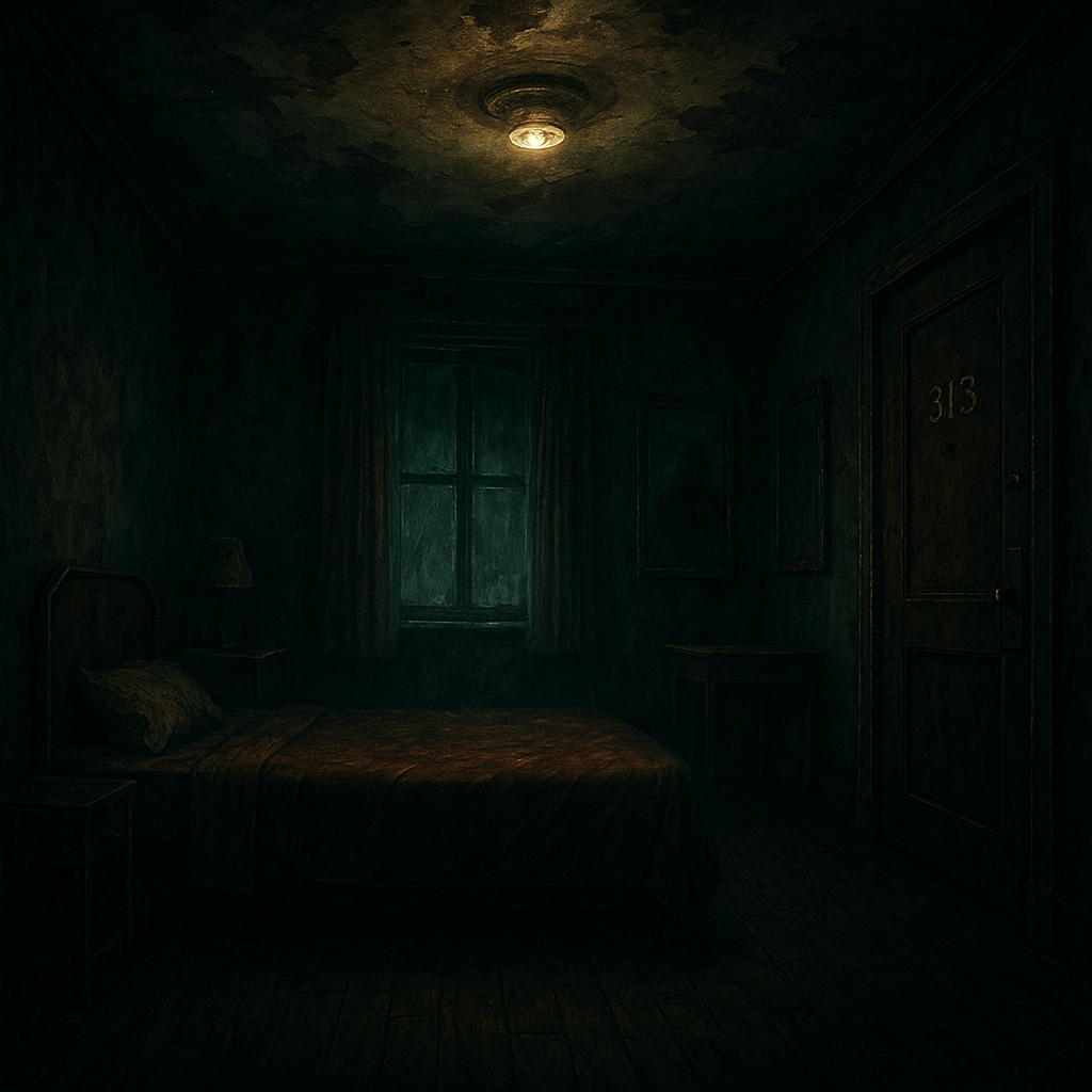 Cover art for Room 313, a mystery scenario on AI Dungeon