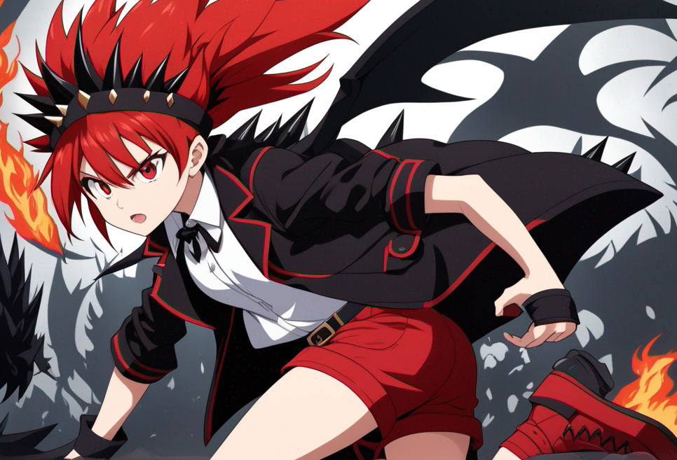 Cover art for Fiery Red Magical Girl, Ace!, a magic scenario on AI Dungeon
