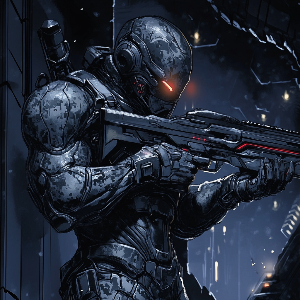 Cover art for ME2 - N7 Delta: Infiltrator (Teen), a mass effect scifi alien scenario on AI Dungeon