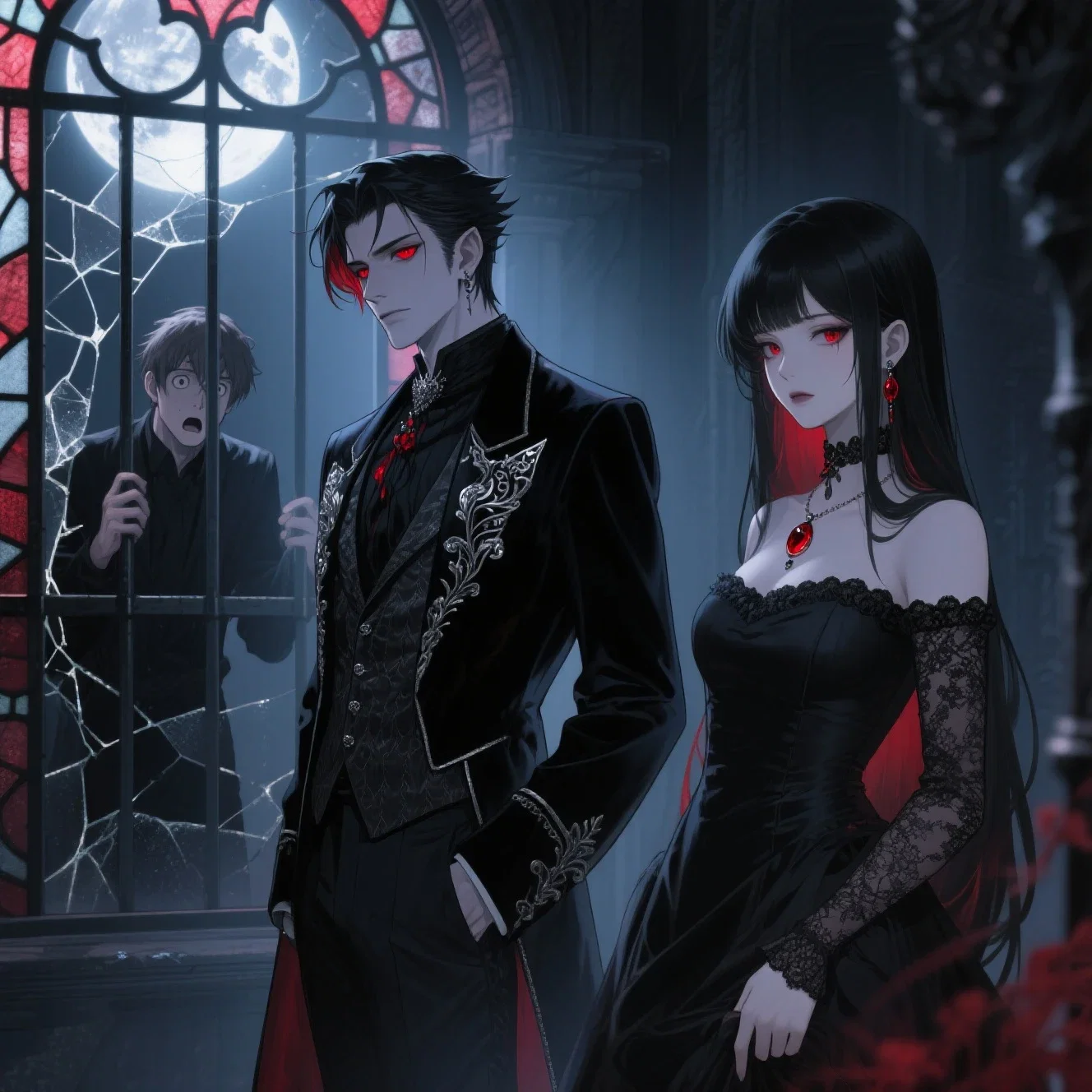 Cover art for Imprisoned by Dracula 🦇, a vampire scenario on AI Dungeon