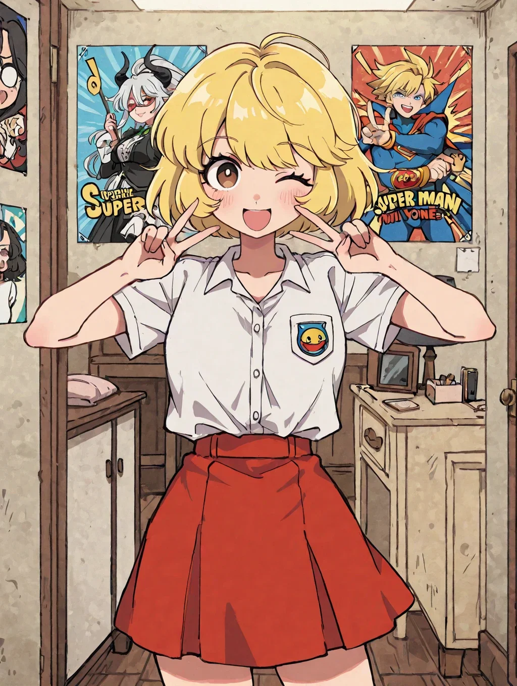 Cover art for Your arch-enemy's fangirl is your friend! 😉, a superhero scenario on AI Dungeon