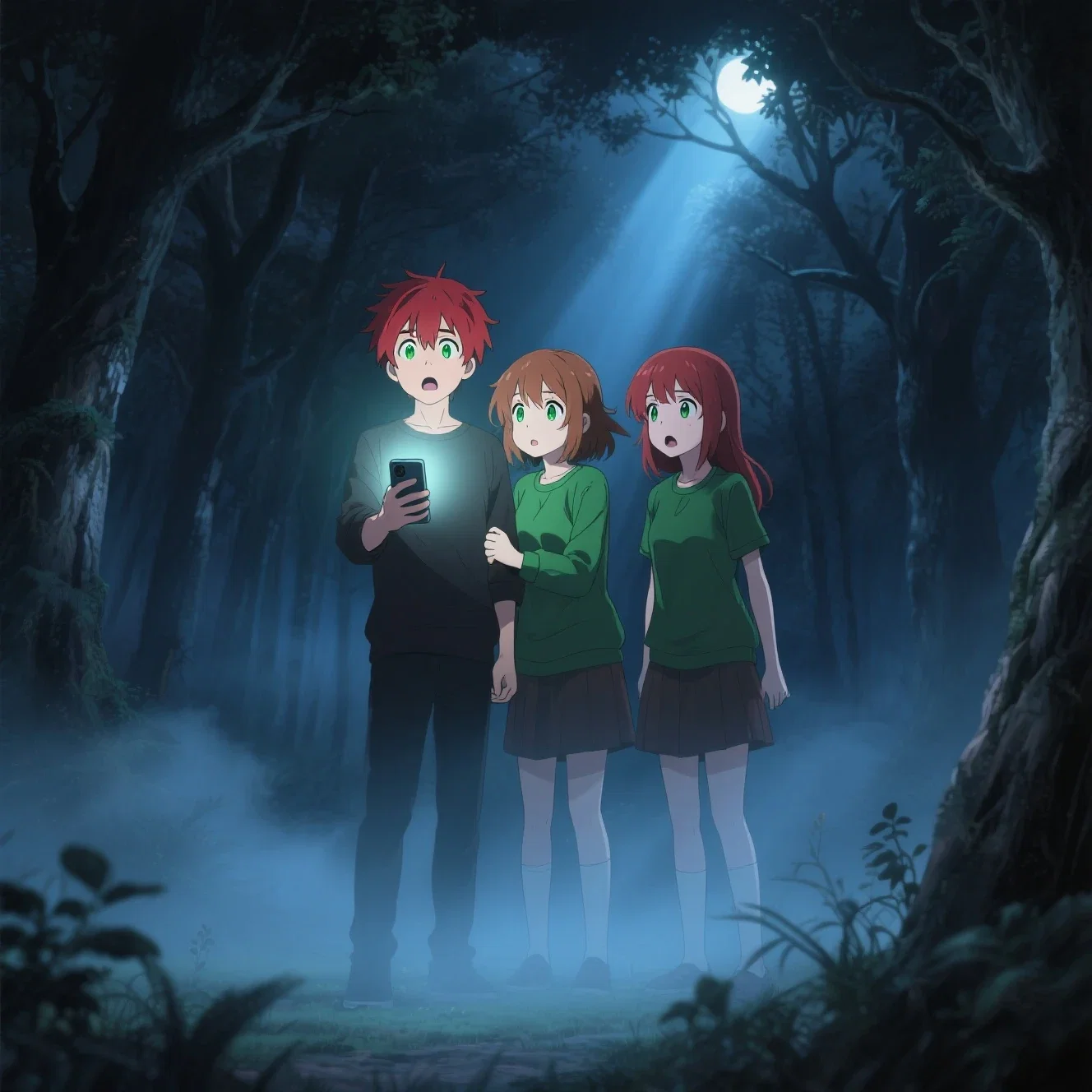 Cover art for 3 siblings + 2 monsters = problems 👻, a monster adventure on AI Dungeon
