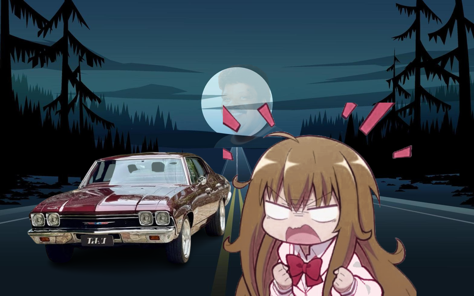 Cover art for Turn on the headlights π, a car scenario on AI Dungeon
