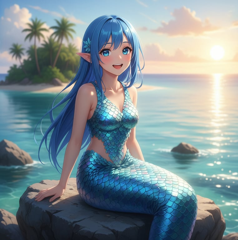 Cover art for Naufragé 🏝️, a mermaid scenario on AI Dungeon