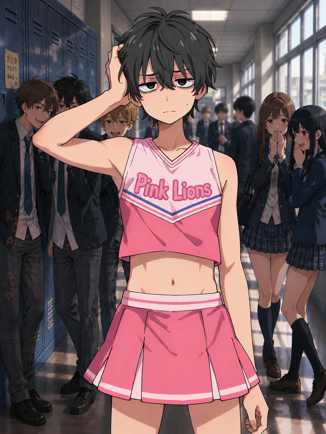 Cover art for Dress like a cheerleader, loser 🤣, a cheerleader scenario on AI Dungeon