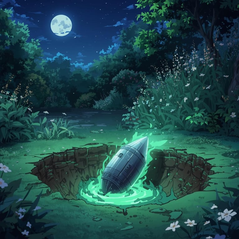 Cover art for "Kelly, there's an alien capsule in the garden." on AI Dungeon