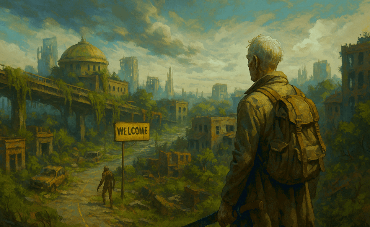 Cover art for The Veil Plague - Character Creation version, a post apocalyptic scenario on AI Dungeon