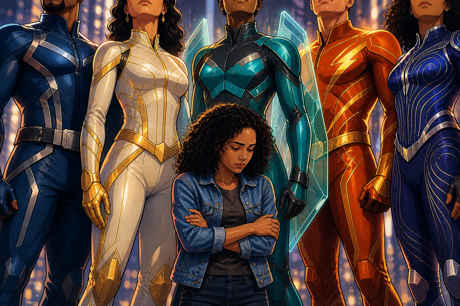 Cover art for Halcyon Days: In Their Shadow, a modern scenario on AI Dungeon