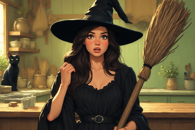 Cover art for Witchy She-nanigans!, a magic scenario on AI Dungeon