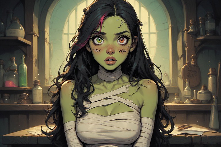 Cover art for Reanimated She-nanigans!, a gender bender scenario on AI Dungeon