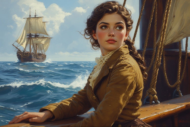 Cover art for Wind, Waves, and the Wicked šā , a nautical scenario on AI Dungeon