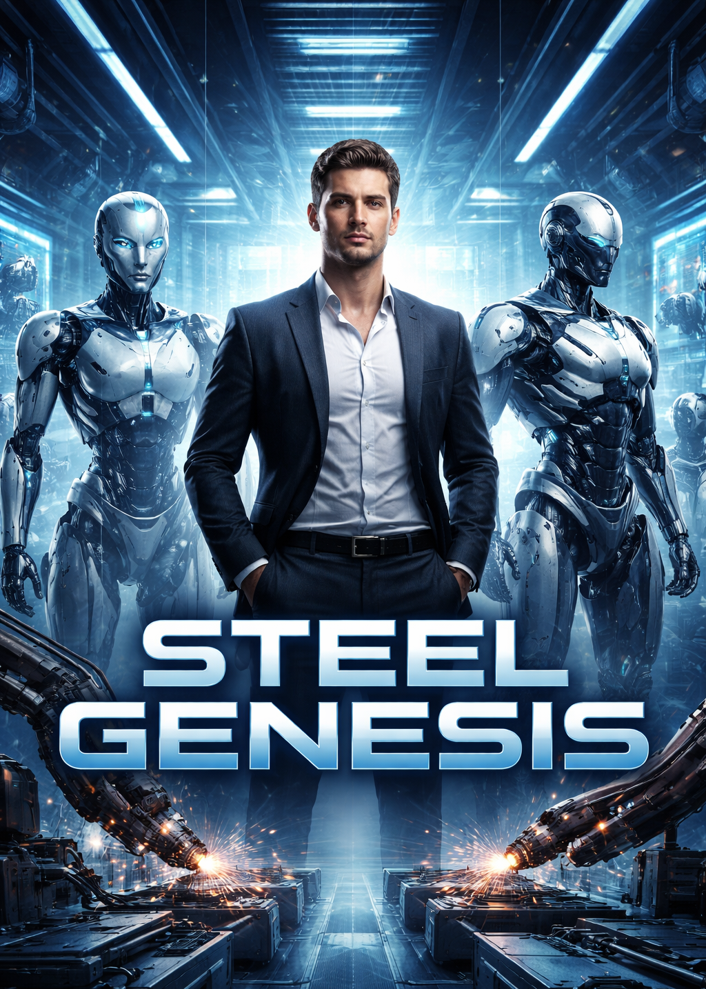 Cover art for Steel Genesis, an action scenario on AI Dungeon