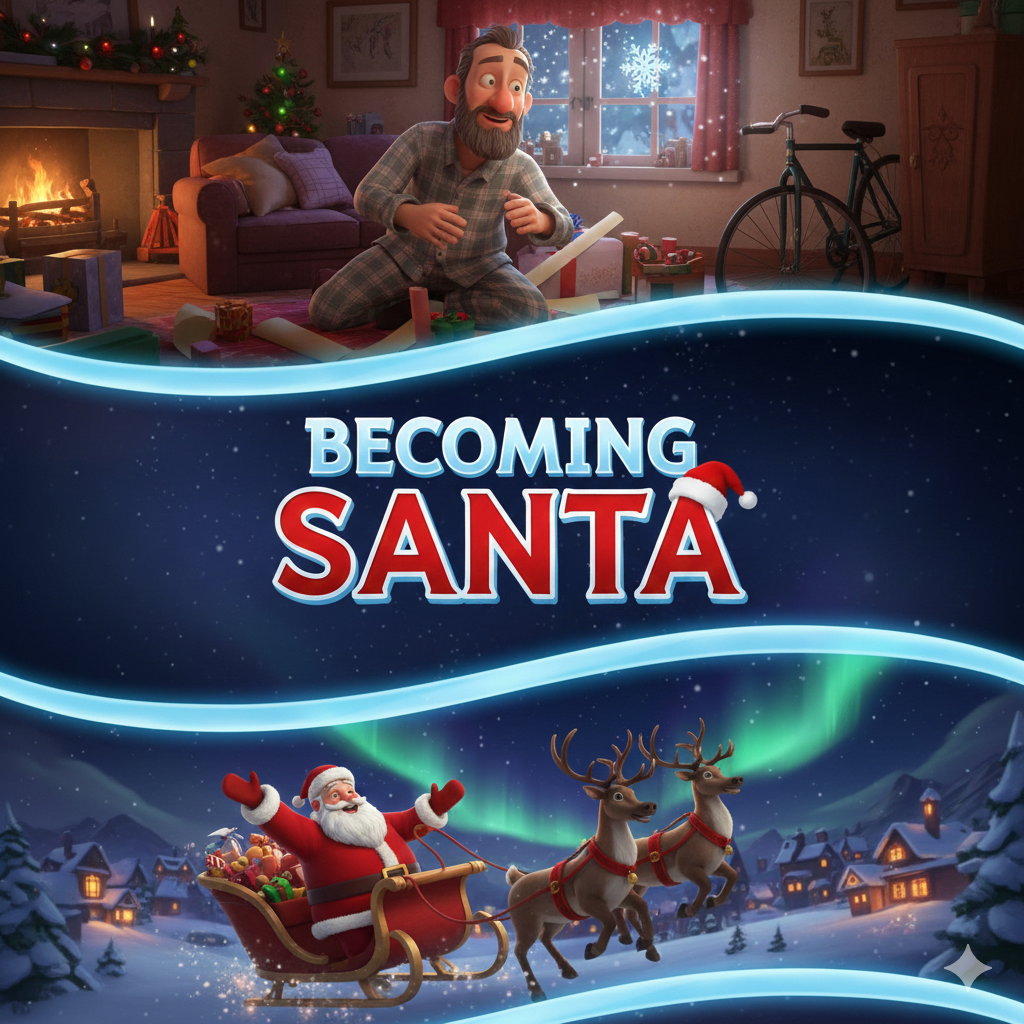 Cover art for Becoming Santa, a christmas scenario on AI Dungeon