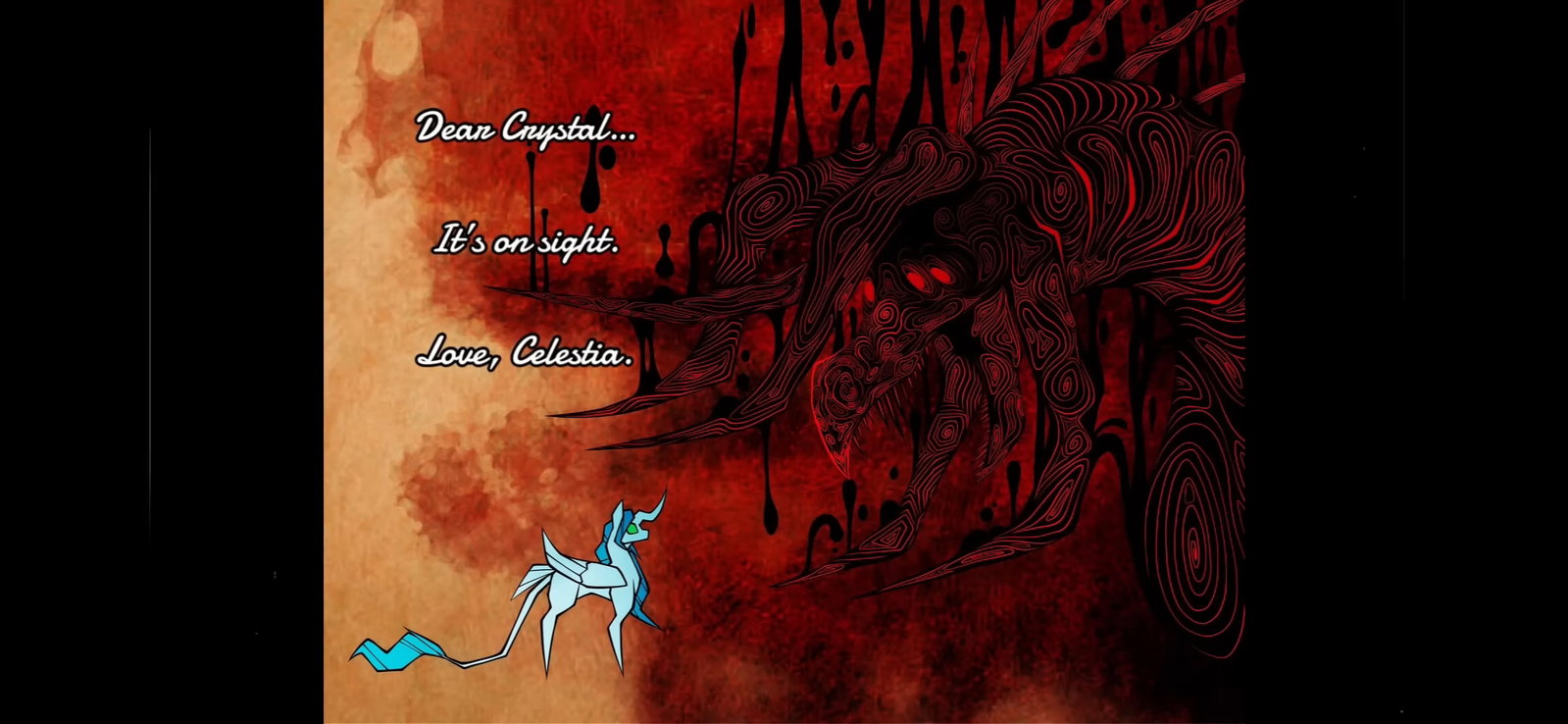 Cover art for MLP - on Eldritch Tides., a mlp scenario on AI Dungeon