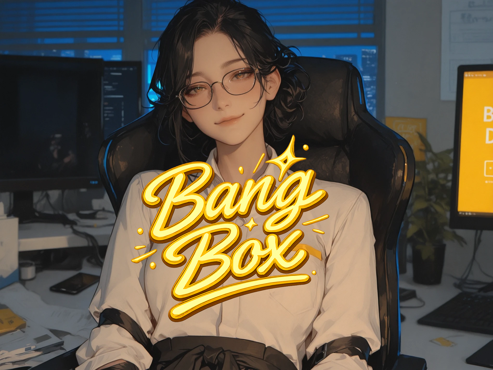 Cover art for Bang Box, a parody adventure on AI Dungeon
