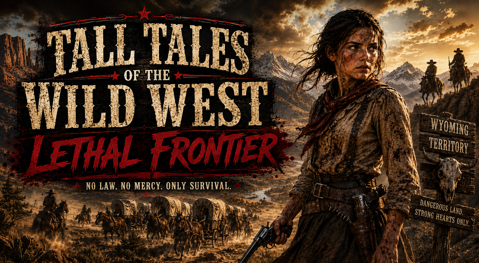 Cover art for 🎠Tall Tales of the Wild West: Lethal Frontier, a wild west scenario on AI Dungeon