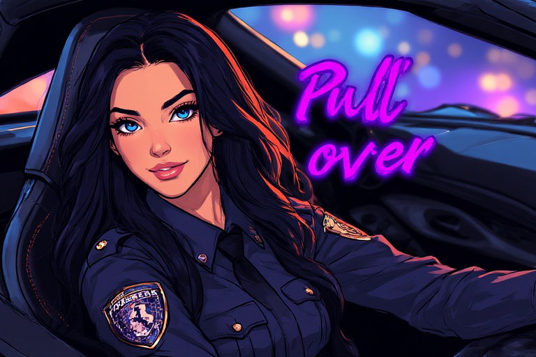 Cover art for Pull Over!, a police adventure on AI Dungeon