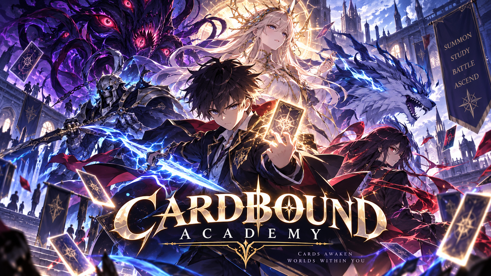 Cover art for Cardborne: Infinite Gacha, a fantasy scenario on AI Dungeon