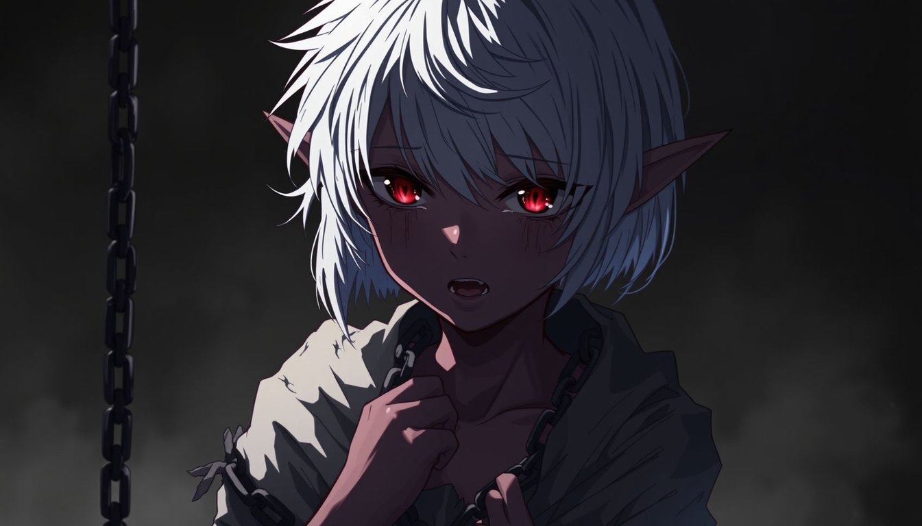 Cover art for Dark Elf Captured by the Army of the Light, a fantasy scenario on AI Dungeon