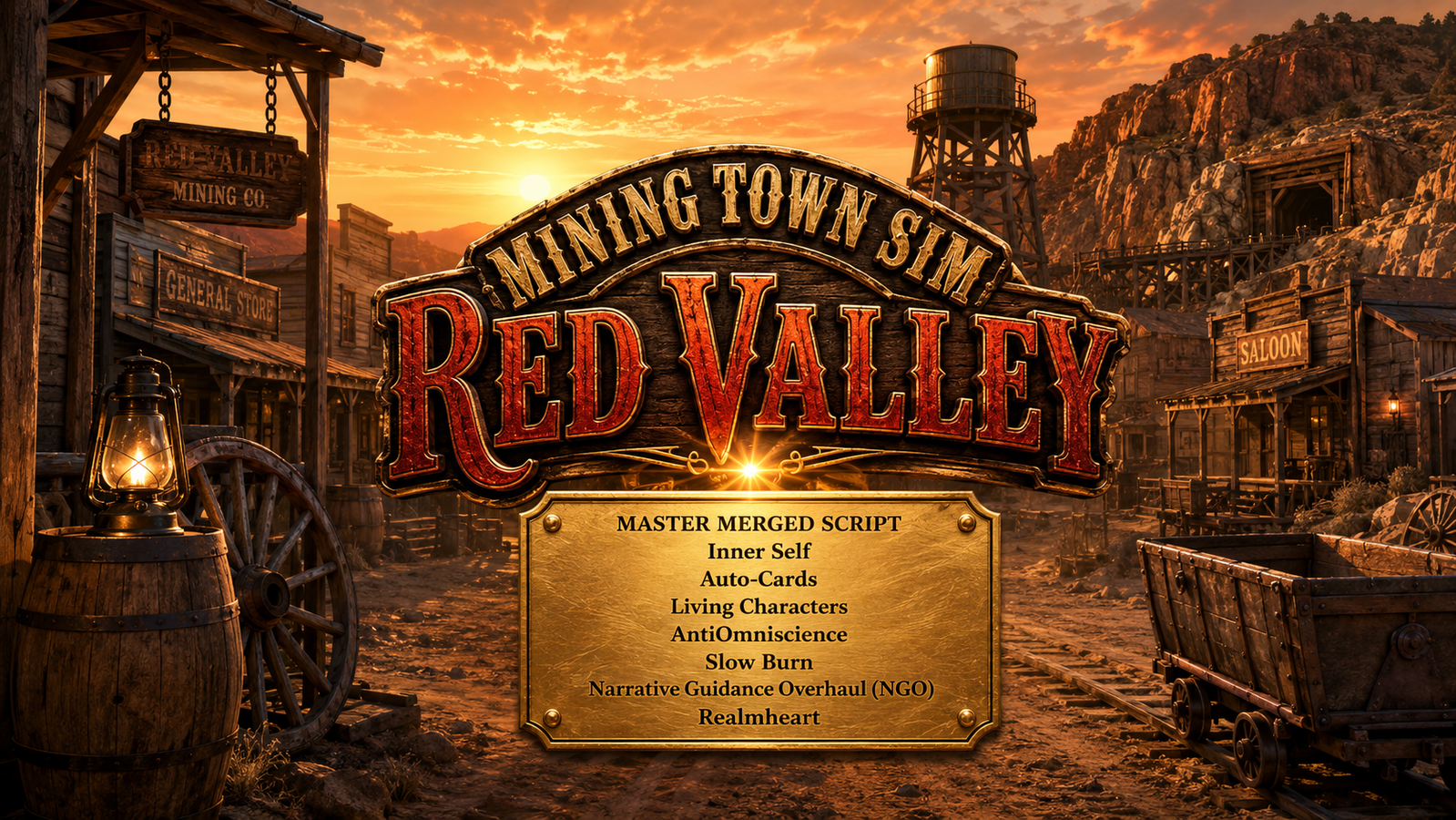 Cover art for Mining Town Sim: Red Valley, a historical scenario on AI Dungeon