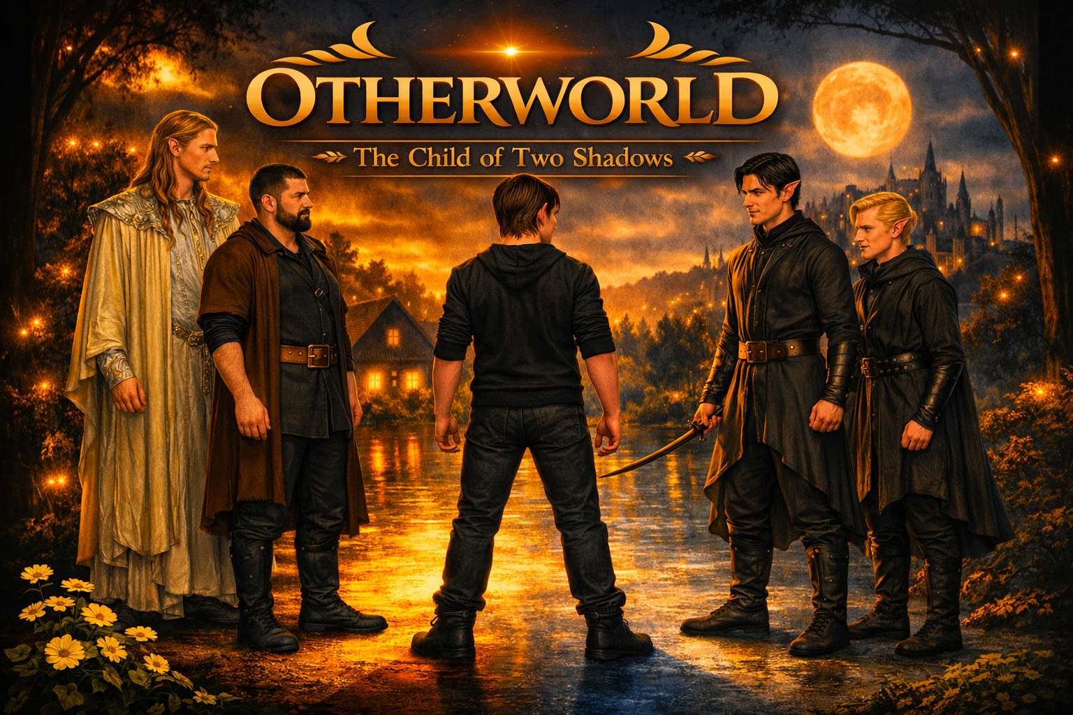 Cover art for Otherworld: The Child of Two Shadows, a fantasy scenario on AI Dungeon