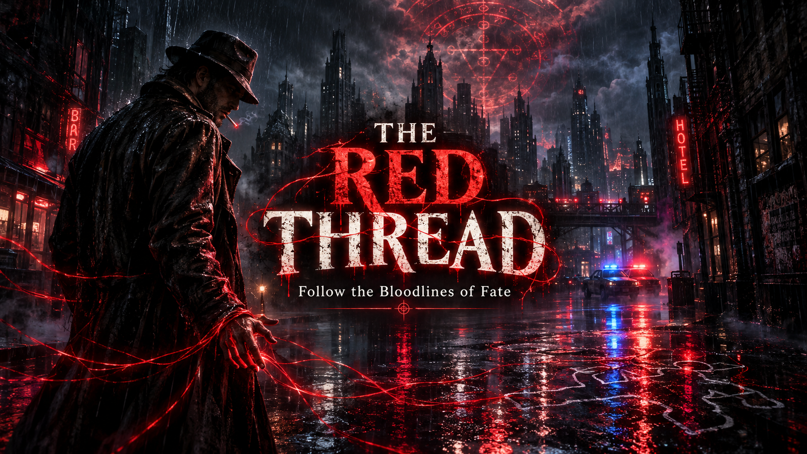 Cover art for The Red Thread, a modern scenario on AI Dungeon