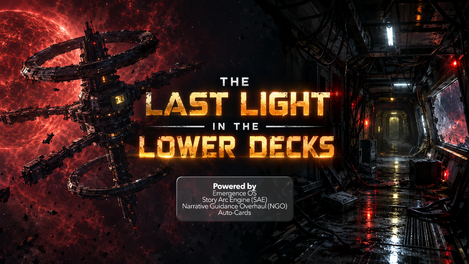 Cover art for The Last Light in the Lower Decks, a sci fi scenario on AI Dungeon